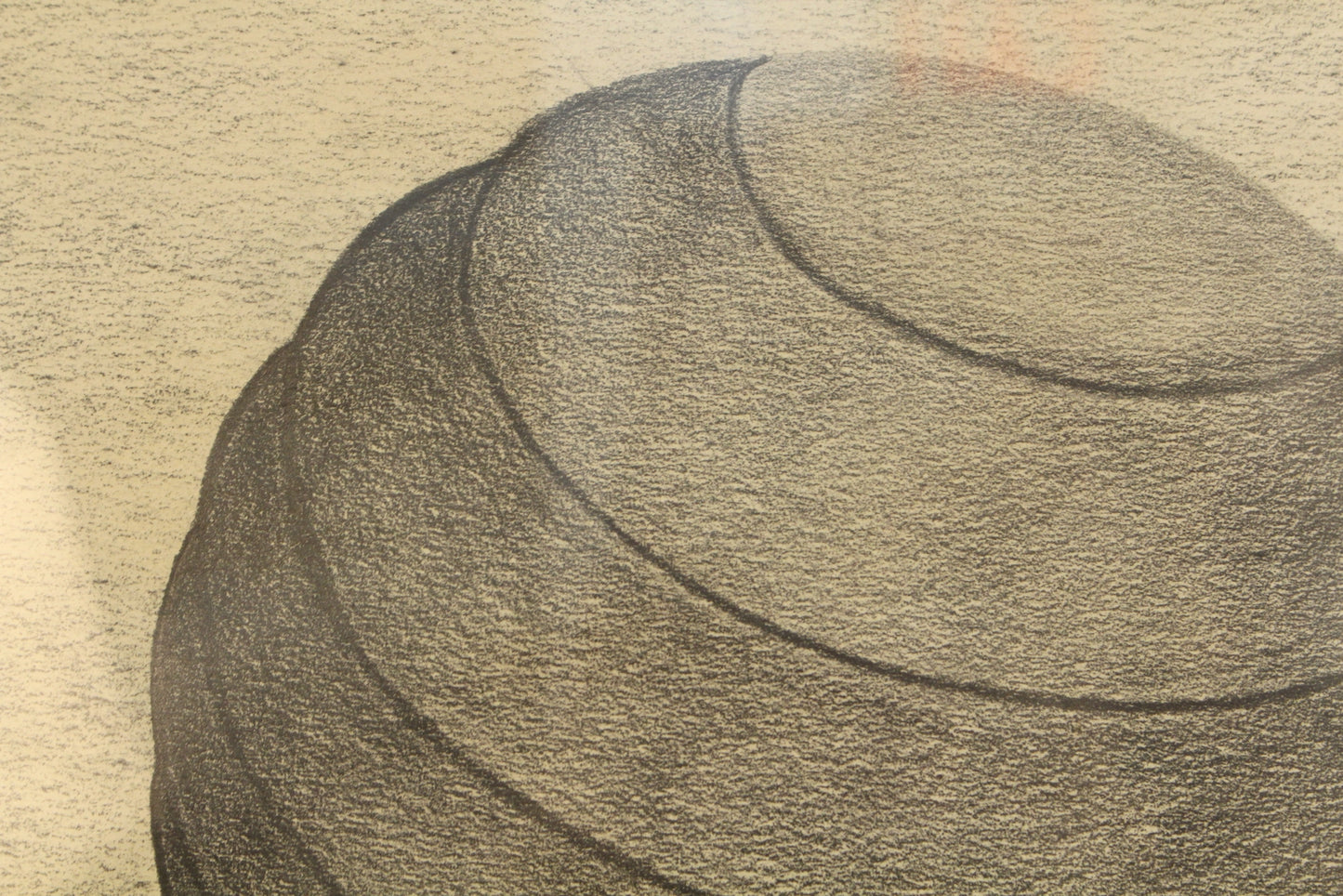 1980s Abstract Graphite Drawing