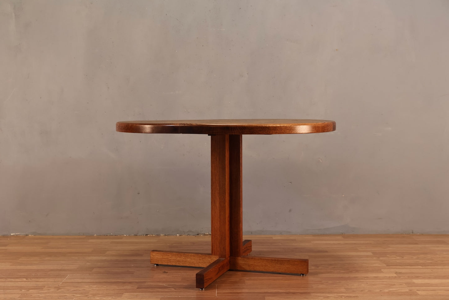 Luxe Oak Parquet Round Dining Table - ONLINE ONLY