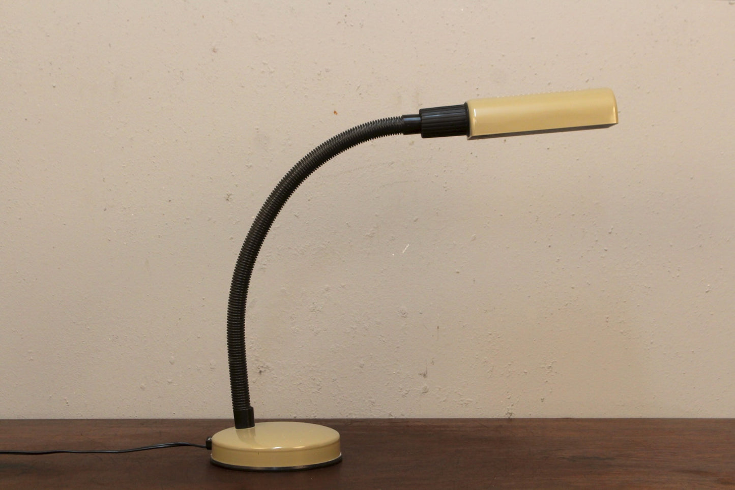 Italian Taupe Gooseneck Desk Lamp