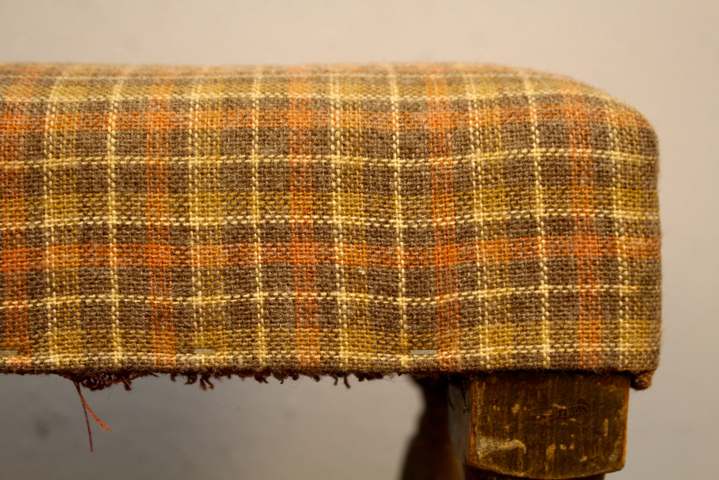 Antique Plaid Footstool