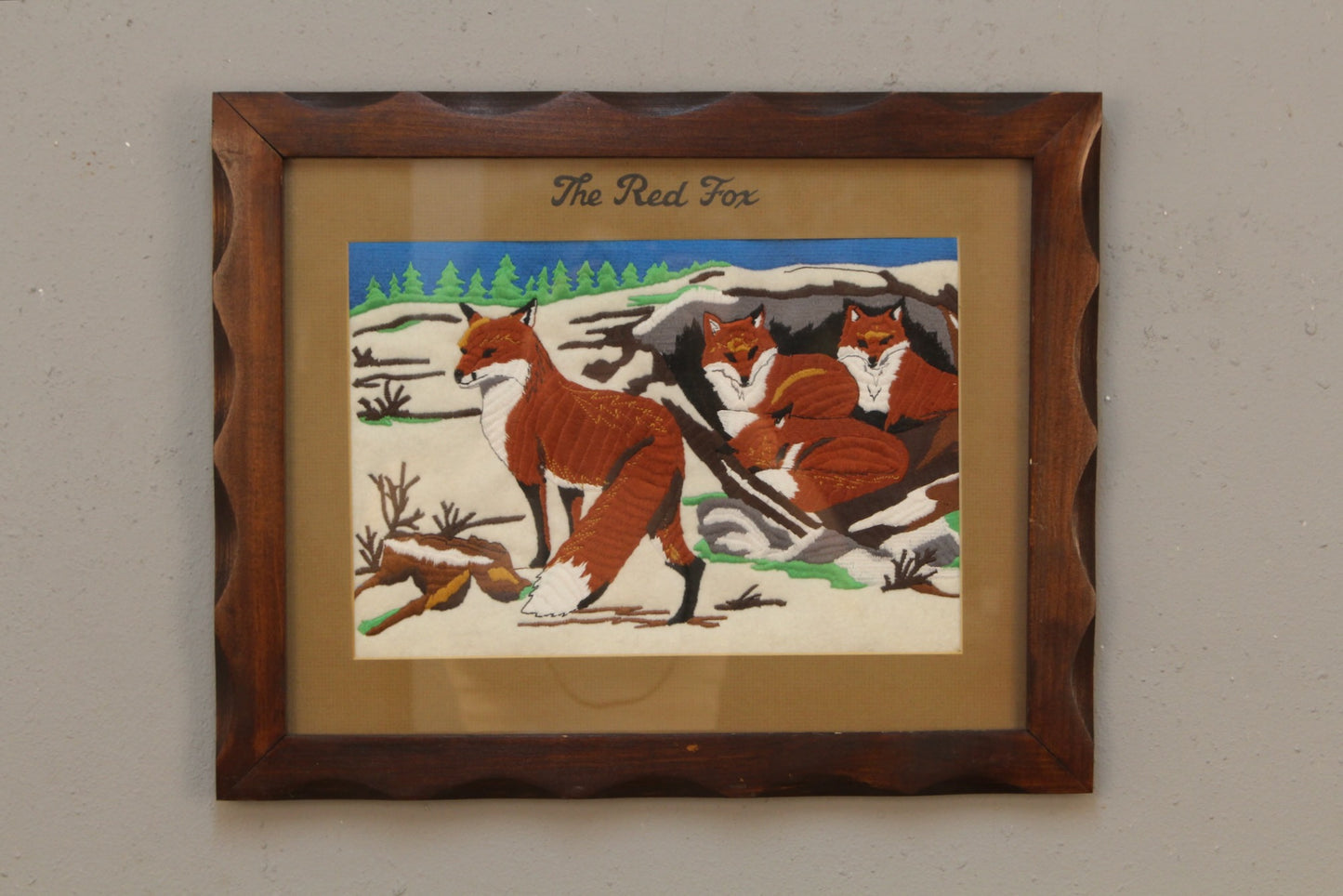 "The Red Fox" Embroidered Artwork