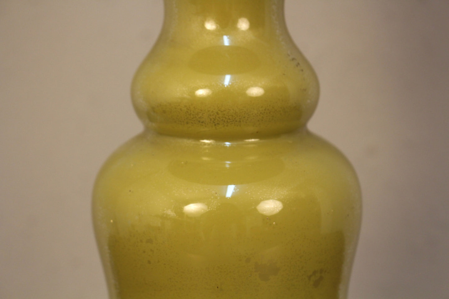 Art Deco Chartreuse Glass Table Lamp