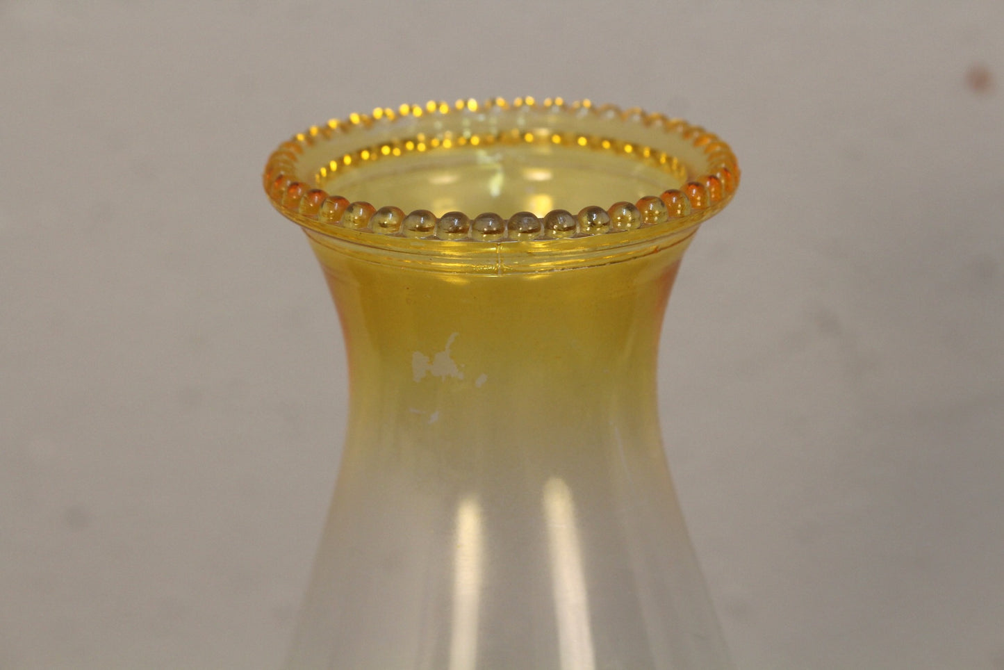 Amber Glass Hurricane Lamp
