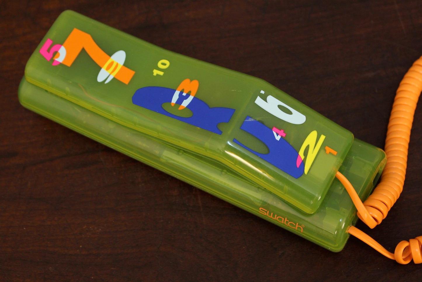 1980s Chartreuse Swatch Twin Phone