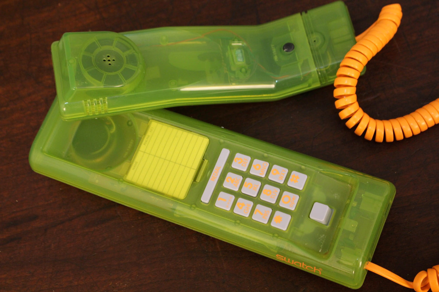 1980s Chartreuse Swatch Twin Phone