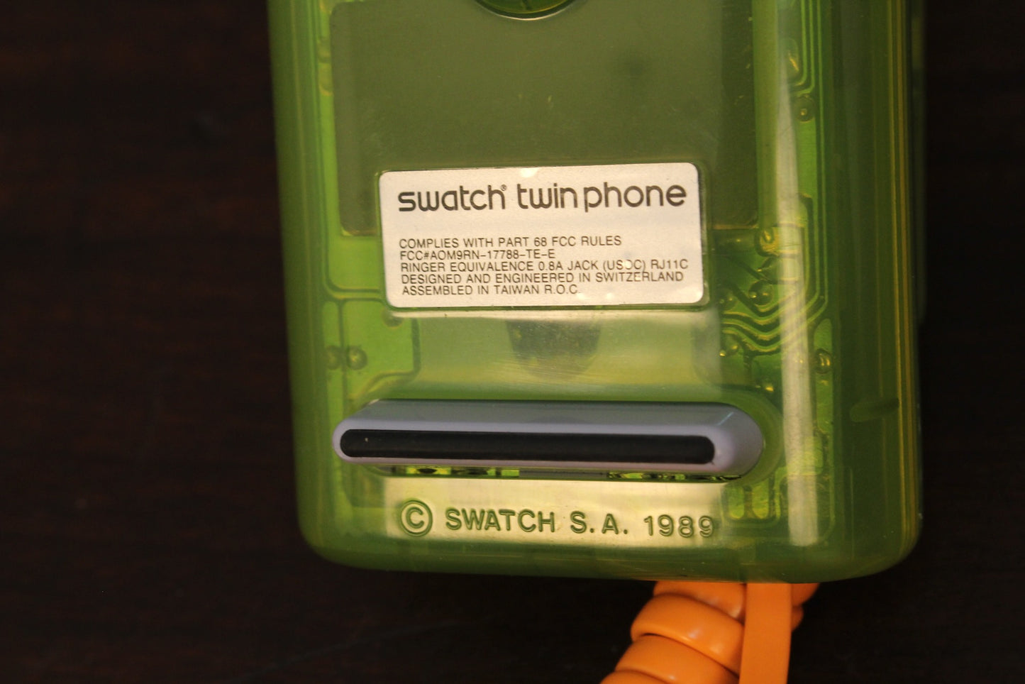 1980s Chartreuse Swatch Twin Phone