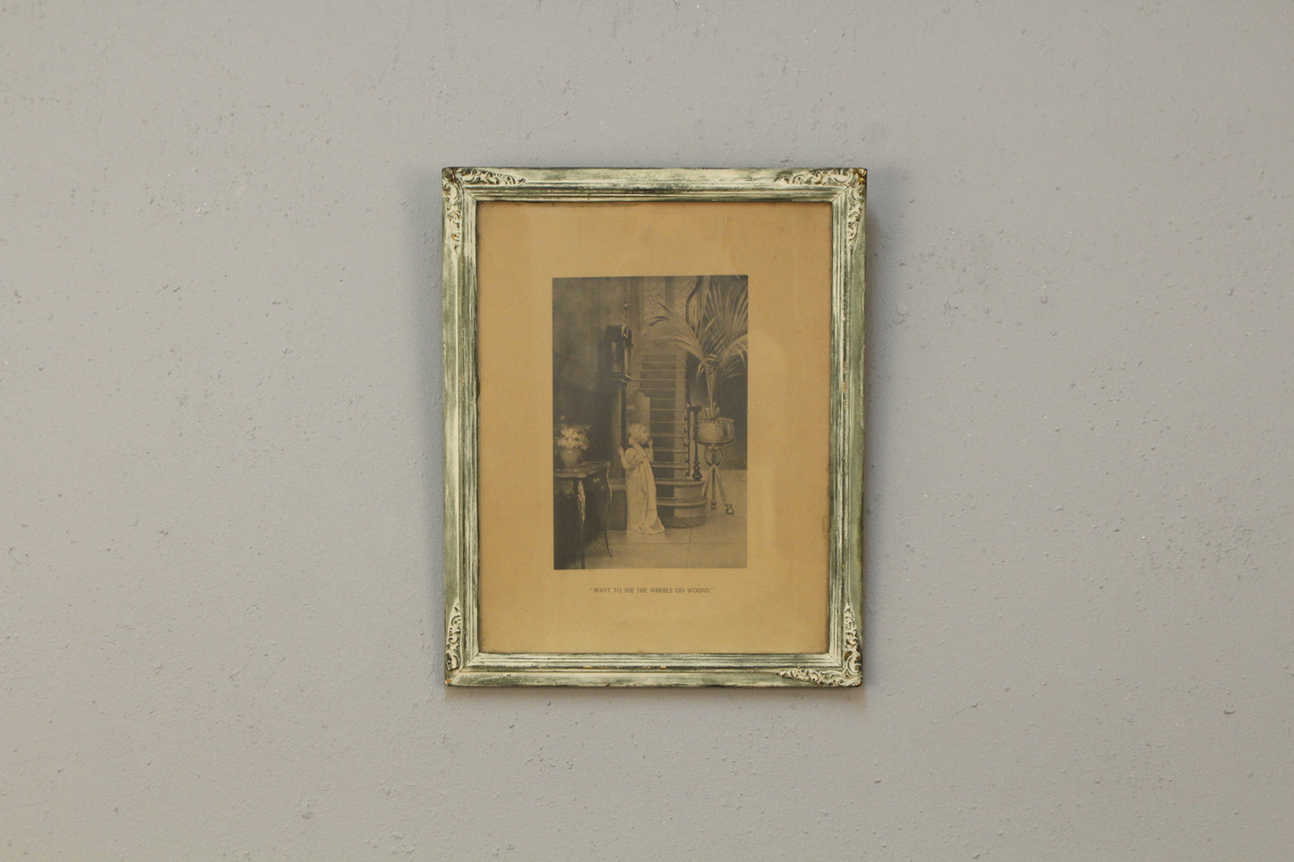 1900s "I Want to See the Wheels Go Wound" Print